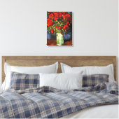Vase mit roten Poppies | Vincent van Gogh Leinwanddruck (Insitu (Schlafzimmer))