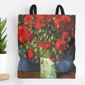 Vase mit roten Poppies | Vincent van Gogh Tasche