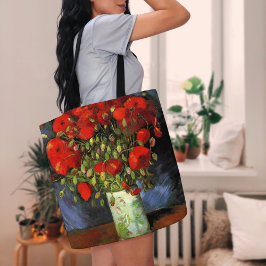Vase mit roten Poppies | Vincent van Gogh Tasche