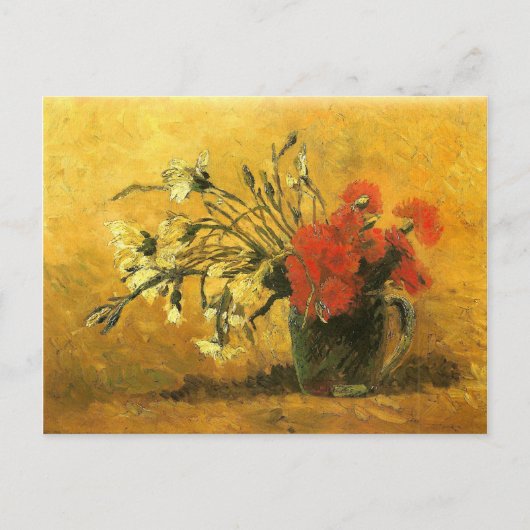 Vase mit roten und weißen Narben Van Gogh Fine Art Postkarte (Vorderseite)