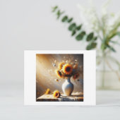 Vase mit Sonnenblumen, Postkarte (Stehend Vorderseite)