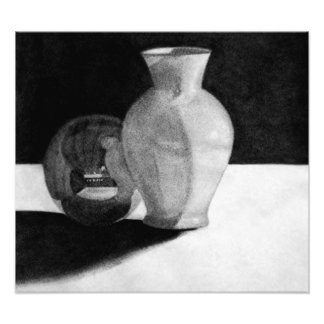 Vase mit Sphere Fotodruck