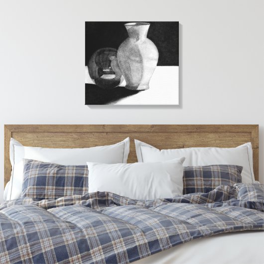 Vase mit Sphere Leinwanddruck (Insitu (Schlafzimmer))