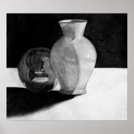 Vase mit Sphere Poster