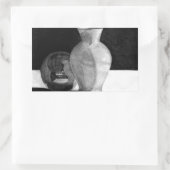 Vase mit Sphere Rechteckiger Aufkleber (Tasche)