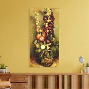 Vase mit Stockrosen von Vincent van Gogh Leinwanddruck