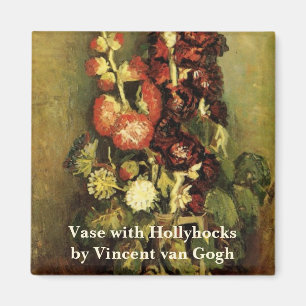 Vase mit Stockrosen von Vincent van Gogh Magnet