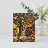 Vase mit toten Blätter Van Gogh Fine Art Postkarte (Stehend Vorderseite)
