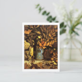 Vase mit toten Blätter Van Gogh Fine Art Postkarte (Stehend Vorderseite)