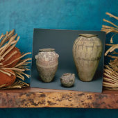 Vase mit verschiedenen Friesen von Tieren und Fotoplatte (Seite)