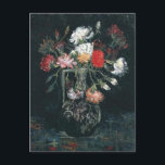 Vase mit weißen und roten Nelken, Van Gogh, 1886 Postkarte<br><div class="desc">Van Gogh feiert die Meister der Kunst</div>