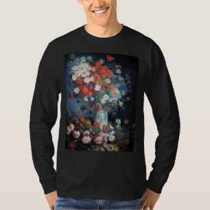 Vase mit Wiesenblumen und Rosen von Van Gogh T-Shirt