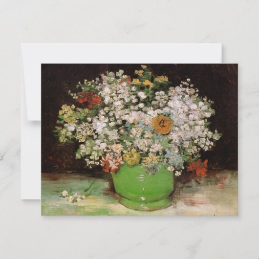 Vase mit Zinnia-Blume von Vincent van Gogh (Vorderseite)