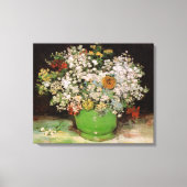 Vase mit Zinnia-Blume von Vincent van Gogh Leinwanddruck (Vorderseite)