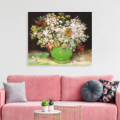 Vase mit Zinnia-Blume von Vincent van Gogh Leinwanddruck (Insitu (Wohnzimmer))