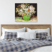 Vase mit Zinnia-Blume von Vincent van Gogh Leinwanddruck (Insitu (Schlafzimmer))