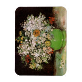 Vase mit Zinnia-Blume von Vincent van Gogh Magnet (Vertikal)