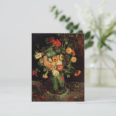 Vase mit Zinnias und Geranien, Vincent van Gogh (Stehend Vorderseite)