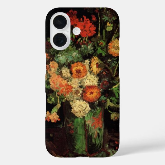 Vase mit Zinnias und Geranien, Vincent van Gogh Case-Mate iPhone Hülle (Rückseite)
