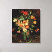 Vase mit Zinnias und Geranien, Vincent van Gogh Leinwanddruck (Vorderseite)