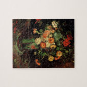 Vase mit Zinnias und Geranien, Vincent van Gogh Puzzle (Horizontal)