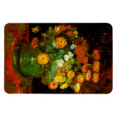 Vase mit Zinnias Van Gogh Fine Art Magnet (Horizontal)