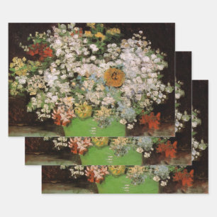 Vase mit Zinnienblumen von Vincent van Gogh Geschenkpapier Set