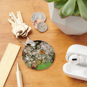 Vase mit Zinnienblumen von Vincent van Gogh Schlüsselanhänger