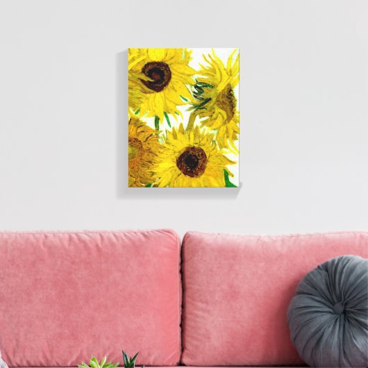 Vase mit zwölf Sonnenblumen, Van Gogh Fine Art Leinwanddruck (Insitu (Wohnzimmer))