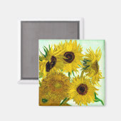 Vase mit zwölf Sonnenblumen, Van Gogh Fine Art Magnet (Vorderseite/Rückseite)