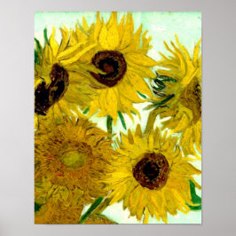 Vase mit zwölf Sonnenblumen, Van Gogh Fine Art Poster
