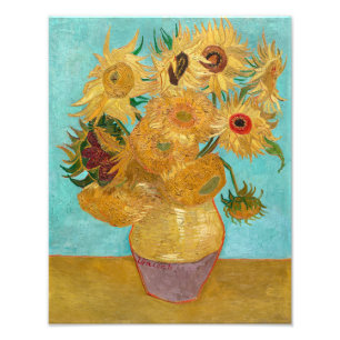Vase mit zwölf Sonnenblumen Van Gogh Fotodruck