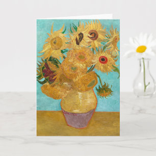 Vase mit zwölf Sonnenblumen Van Gogh Karte