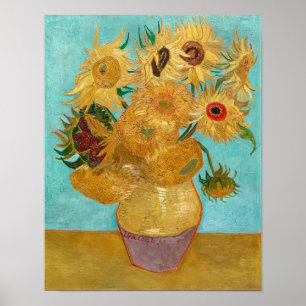 Vase mit zwölf Sonnenblumen   Van Gogh   Poster