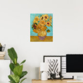 Vase mit zwölf Sonnenblumen | Van Gogh | Poster (Heimbüro)