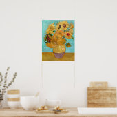 Vase mit zwölf Sonnenblumen | Van Gogh | Poster (Küche)
