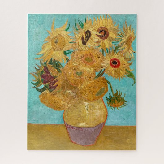 Vase mit zwölf Sonnenblumen | Van Gogh | Puzzle (Vertikal)