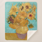 Vase mit zwölf Sonnenblumen | Van Gogh | Sherpadecke (Vorderseite)