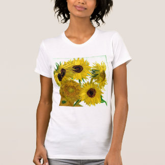 Vase mit zwölf Sonnenblumen, Van- Goghschöne Kunst T-Shirt
