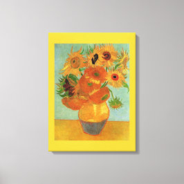 Vase mit zwölf Sonnenblumen Vincent van Goah. Leinwanddruck