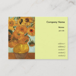 Vase mit zwölf Sonnenblumen Vincent van Goah Visitenkarte