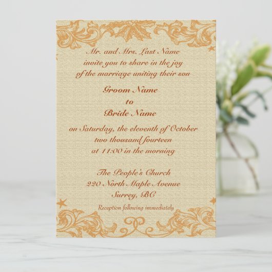 Vase mit zwölf Sonnenblumen, Vincent van Gogh. Einladung (Stehend Vorderseite)