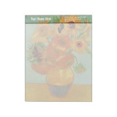 Vase mit zwölf Sonnenblumen, Vincent van Gogh. Notizblock (Rotiert)