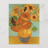 Vase mit zwölf Sonnenblumen, Vincent van Gogh Postkarte (Vorderseite)
