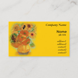 Vase mit zwölf Sonnenblumen, Vincent van Gogh Visitenkarte