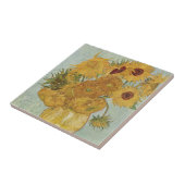 Vase mit zwölf Sonnenblumen von Van Gogh Fliese (Seite)