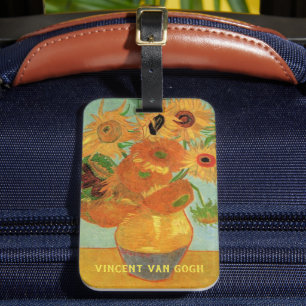 Vase mit zwölf Sonnenblumen von Vincent van Gogh Gepäckanhänger