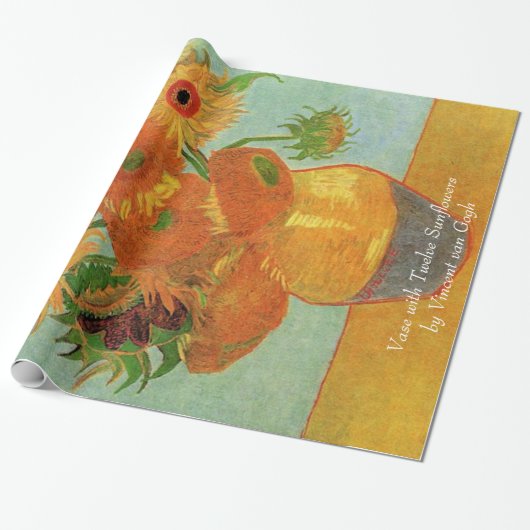Vase mit zwölf Sonnenblumen von Vincent van Gogh. Geschenkpapier (Ungerollt)