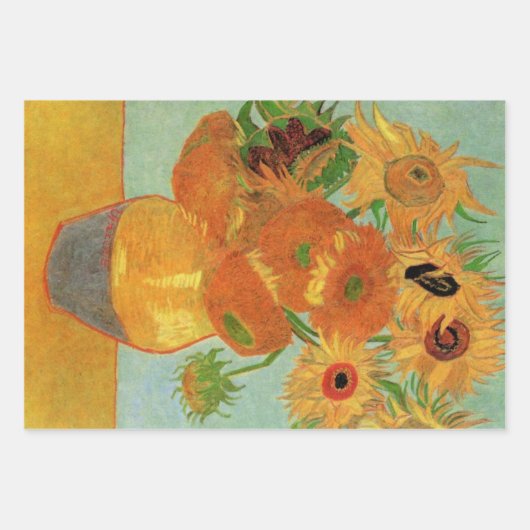 Vase mit zwölf Sonnenblumen von Vincent van Gogh Geschenkpapier Set (Vorderseite 3)