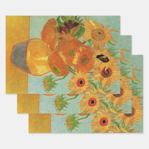 Vase mit zwölf Sonnenblumen von Vincent van Gogh Geschenkpapier Set